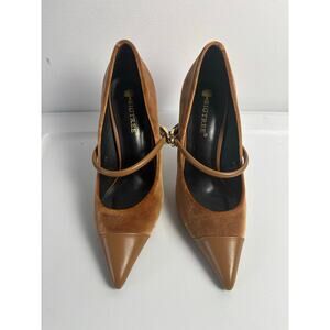Bigtree Velvet Gold Two-Toned Stiletto Pumps